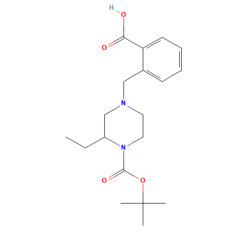 1-(2-carboxyphenylmethyl)-3-ethyl-4-Boc piperazine (CAS: 1131622-99-5) - Related Chemical Product