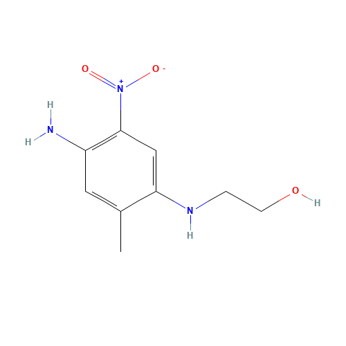 2-(4-Amino-2-methyl-5-nitrophenyl)amino]-ethanol (CAS: 82576-75-8) - Chemical Structure and Molecular Formula 