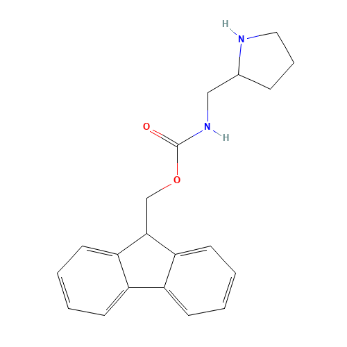 S-2-(FMOC-AMINOMETHYL)PYRROLIDINE (CAS: 672310-16-6) - Chemical Structure and Molecular Formula 