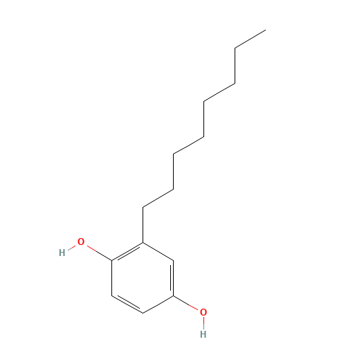2-tert-Octylbenzene-1,4-diol (CAS: 1706-69-0) - Chemical Structure and Molecular Formula 