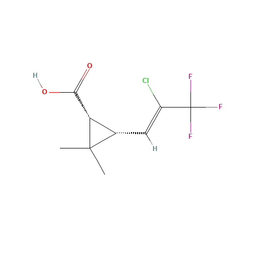 Z-(1R,S)-cis-2,2-dimethyl-3-(2,2-chloro-3,3,3-trifluoro-1-propenyl)cyclopropanecarboxylic acid (CAS: 72748-35-7) - Related Chemical Product