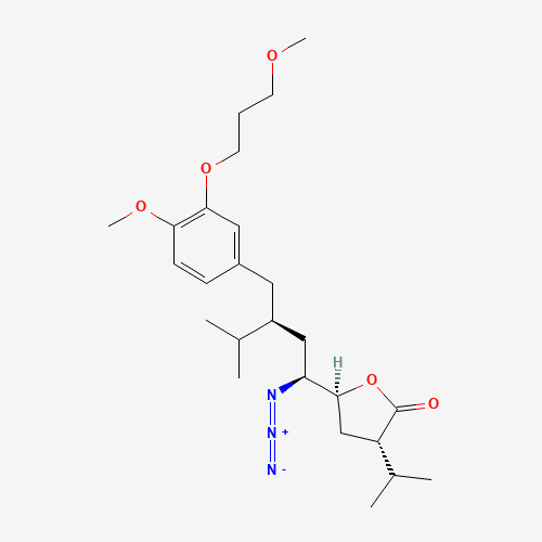 5(S)-[1(S)-Azido-3(S)-[4-methoxy-3-(3-methoxypropoxy)benzyl]-4-methylpentyl]-3(S)-isopropyldihydrofuran-2-one (CAS: 324763-46-4) - Related Chemical Product
