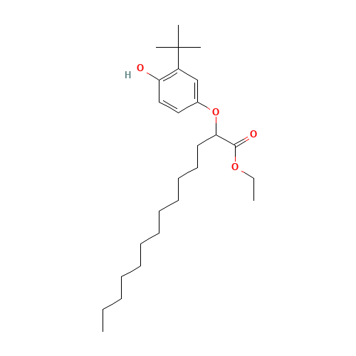 Ethyl 2-(3-tert-butyl-4-hydroxyphenoxy)tetradecanoate (CAS: 31994-60-2) - Related Chemical Product