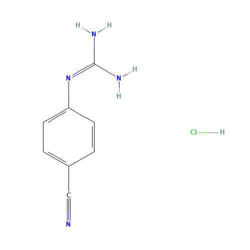 N-(4-Cyanophenyl)guanidine hydrochloride (CAS: 373690-68-7) - Chemical Structure and Molecular Formula 