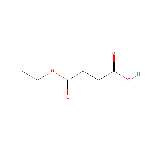 MONO-ETHYL SUCCINATE (CAS: 1070-34-4) - Chemical Structure and Molecular Formula 
