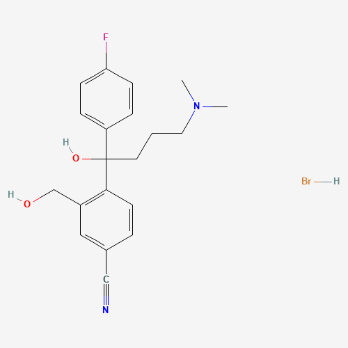 4-[4-(Dimethylamino)-1-(4-fluorophenyl)-1-hydroxybutyl]-3-(hydroxymethyl)benzonitrile hydrobromide (CAS: 103146-26-5) - Related Chemical Product