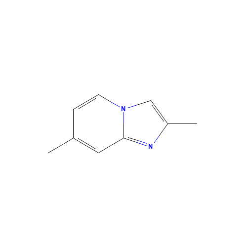 2,7-Dimethylimidazo(1,2-a)pyridine (CAS: 3268-61-9) - Chemical Structure and Molecular Formula 