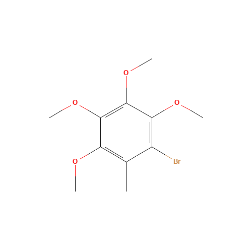 2-Methyl-3,4,5,6-tetramethoxybromobenzene (CAS: 73875-27-1) - Chemical Structure and Molecular Formula 