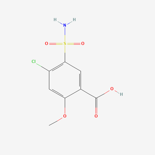 4-Chloro-2-methoxy-5-sulfamoylbenzoic acid (CAS: 14293-50-6) - Related Chemical Product