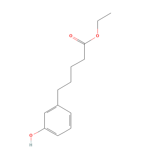 ethyl 5-(3-hydroxyphenyl)pentanoate (CAS: 143536-52-1) - Chemical Structure and Molecular Formula 