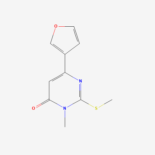 6-(furan-3-yl)-3-methyl-2-(methylthio)pyrimidin-4(3H)-one (CAS: 1184917-23-4) - Chemical Structure and Molecular Formula 