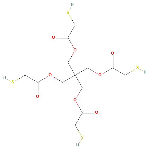 Pentaerythritol tetrakis(2-mercaptoacetate) (CAS: 10193-99-4) - Chemical Structure and Molecular Formula 