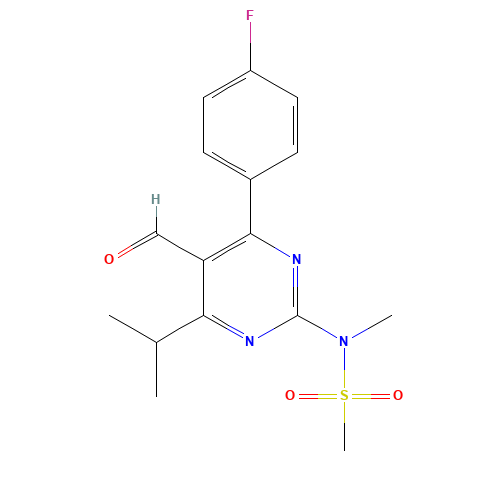 4-(4-Fluorophenyl)-6-isopropyl-2-[(N-methyl-N-methylsulfonyl)amino]pyrimidinyl-5-yl-formyl (CAS: 147118-37-4) - Related Chemical Product