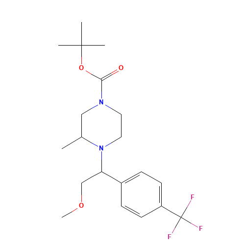 (S)-tert-butyl 4-((R)-2-methoxy-1-(4-(trifluoromethyl)phenyl)ethyl)-3-methylpiperazine-1-carboxylate (CAS: 306298-24-8) - Related Chemical Product