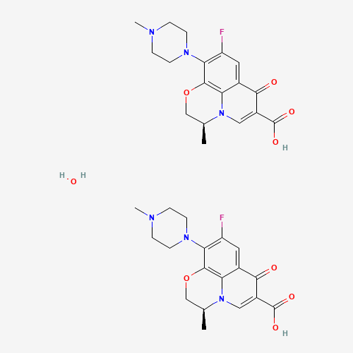 (S)-9-Fluoro-2,3-dihydro-3-methyl-10-(4-methyl-1-piperazinyl)-7-oxo-7H-pyrido(1,2,3-de)-1,4-benzoxazine-6-carboxylic acid hydrate (2:1) (CAS: 138199-71-0) - Related Chemical Product