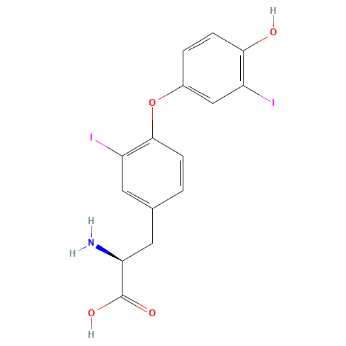 O-(4-hydroxy-3-iodophenyl)-3-iodo-L-tyrosine (CAS: 4604-41-5) - Related Chemical Product