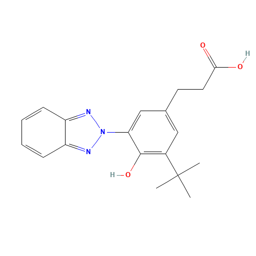 Benzenepropanoic acid,3-(2H-benzotriazol-2-yl)-5-(1,1-dimethylethyl)-4-hydroxy- (CAS: 84268-36-0) - Related Chemical Product