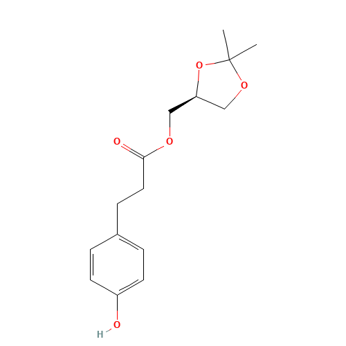 (4S)-(2,2-dimethyl-1,3-dioxolan-4-yl)-3-(4-hydroxybenzene) propanoic acid,methyl ester (Landiolol) (CAS: 144256-11-1) - Related Chemical Product