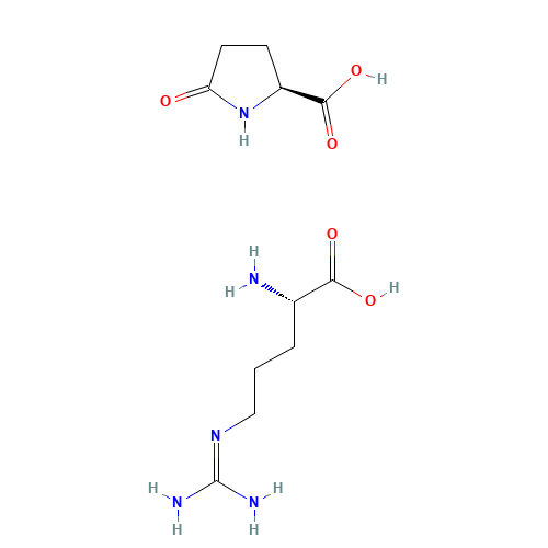 L-Arginine-L-pyroglutamate (CAS: 56265-06-6) - Chemical Structure and Molecular Formula 