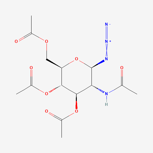 2-ACETAMIDO-3,4,6-TRI-O-ACETYL-2-DEOXY-BETA-D-GLUCOPYRANOSYL AZIDE (CAS: 6205-69-2) - Chemical Structure and Molecular Formula 