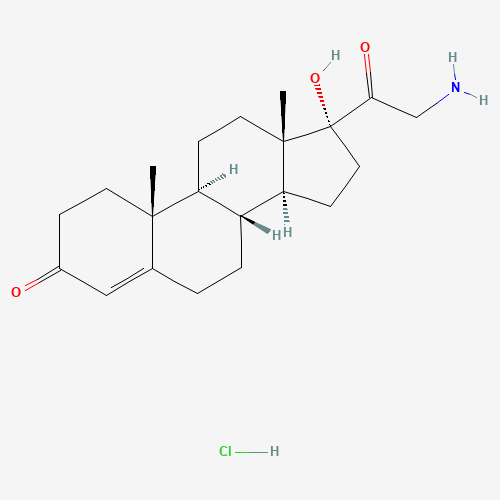 21-Amino-17-hydroxyprogesterone hydrochloride (CAS: 84869-30-7) - Chemical Structure and Molecular Formula 