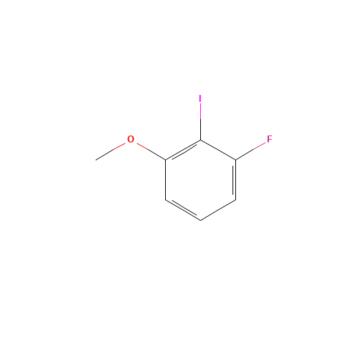 3-FLUORO-2-IODOANISOLE (CAS: 7079-54-1) - Chemical Structure and Molecular Formula 