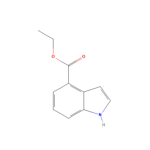 Ethyl 1H-indole-4-carboxylate (CAS: 50614-84-1) - Chemical Structure and Molecular Formula 