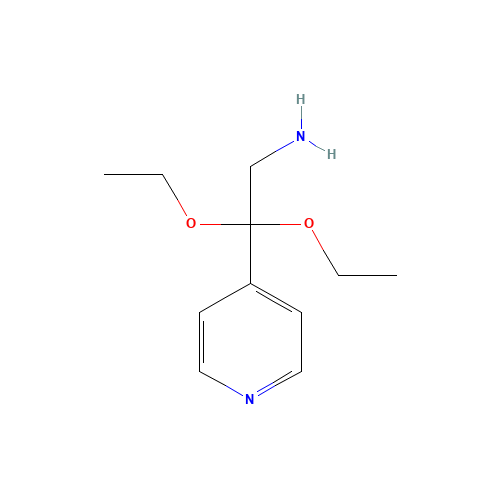 2,2-Diethoxy-2-(4-pyridyl)ethylamine (CAS: 74209-44-2) - Chemical Structure and Molecular Formula 