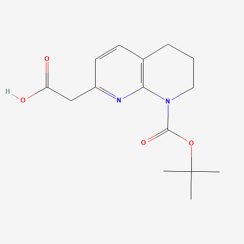 1-[(tert-Butoxy)carbonyl]-3,4-dihydro-1,8-naphthyridine-7(2H)-acetic acid (CAS: 445492-19-3) - Related Chemical Product