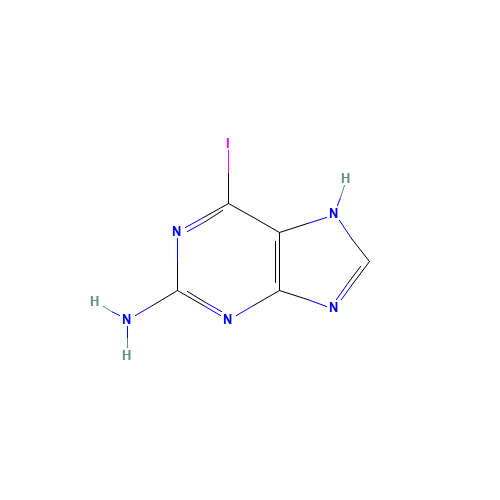 2-Amino-6-iodopurine (CAS: 19690-23-4) - Chemical Structure and Molecular Formula 