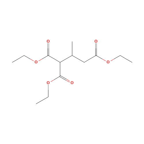 triethyl 2-methyl-1,1,3-propanetricarboxylate (CAS: 2907-92-8) - Chemical Structure and Molecular Formula 