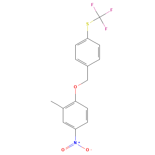 2-(4-TRIFLUOROMETHYLTHIOBENZOXY)-5-NITROTOLUENE (CAS: 106310-21-8) - Related Chemical Product