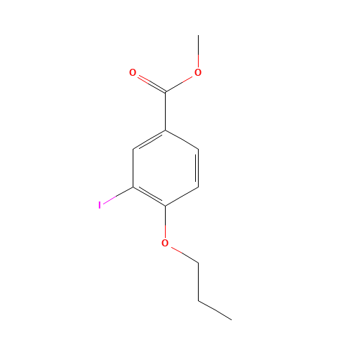 methyl 3-iodo-4-propoxybenzoate (CAS: 1131614-13-5) - Chemical Structure and Molecular Formula 