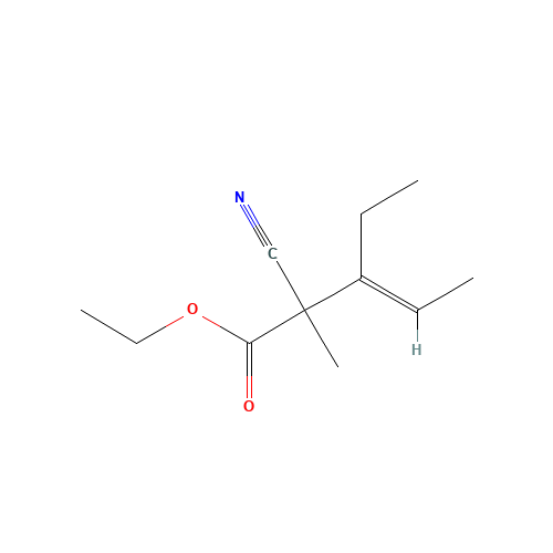 ethyl (3E)-2-cyano-3-ethyl-2-methyl-3-pentenoate (CAS: 53608-83-6) - Related Chemical Product