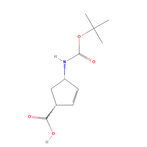 (+)-(1R,4S)-N-BOC-4-AMINOCYCLOPENT-2-ENECARBOXYLIC ACID (CAS: 151907-80-1) - Related Chemical Product