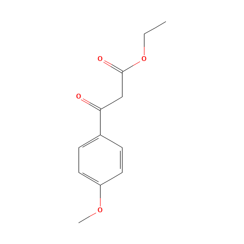ETHYL 4-METHOXYBENZOYLACETATE (CAS: 2881-83-6) - Chemical Structure and Molecular Formula 