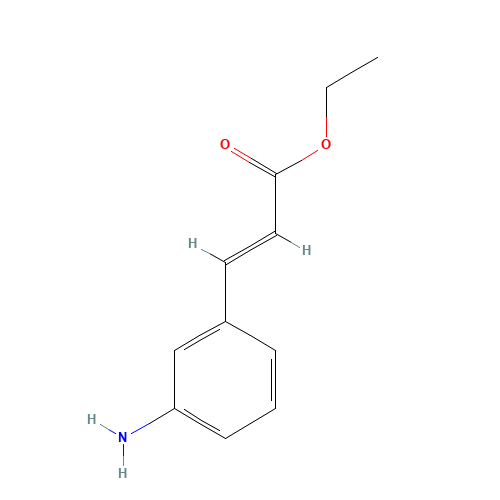 ETHYL 3-AMINOCINNAMATE (CAS: 6328-01-4) - Chemical Structure and Molecular Formula 