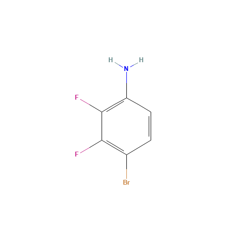 4-BROMO-2,3-DIFLUOROANILINE (CAS: 112279-72-8) - Chemical Structure and Molecular Formula 