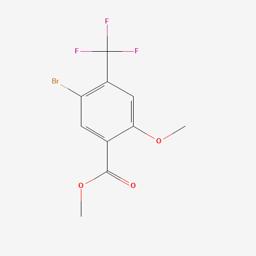 methyl 5-bromo-2-methoxy-4-(trifluoromethyl)benzoate (CAS: 1131587-97-7) - Chemical Structure and Molecular Formula 