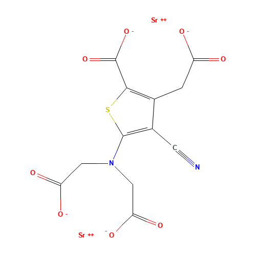 Strontium ranelate (CAS: 135459-87-9) - Chemical Structure and Molecular Formula 