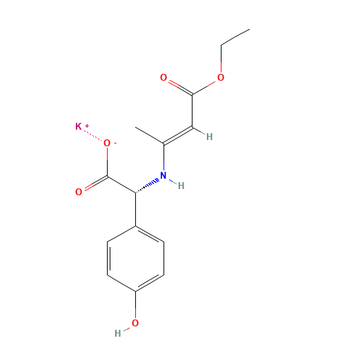 Potassium (R)-((3-ethoxy-1-methyl-3-oxoprop-1-enyl)amino)(4-hydroxyphenyl)acetate (CAS: 57938-86-0) - Related Chemical Product