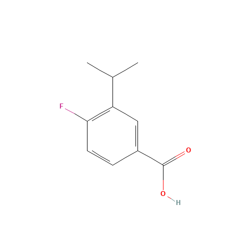 4-fluoro-3-isopropylbenzoic acid (CAS: 869990-61-4) - Chemical Structure and Molecular Formula 