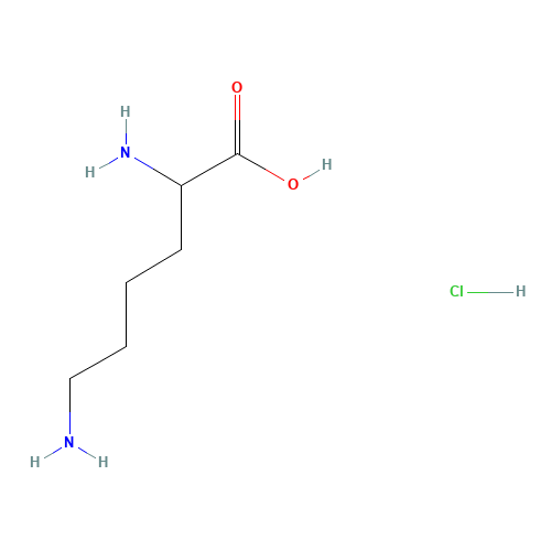 DL-lysine hydrochloride (CAS: 22834-80-6) - Chemical Structure and Molecular Formula 