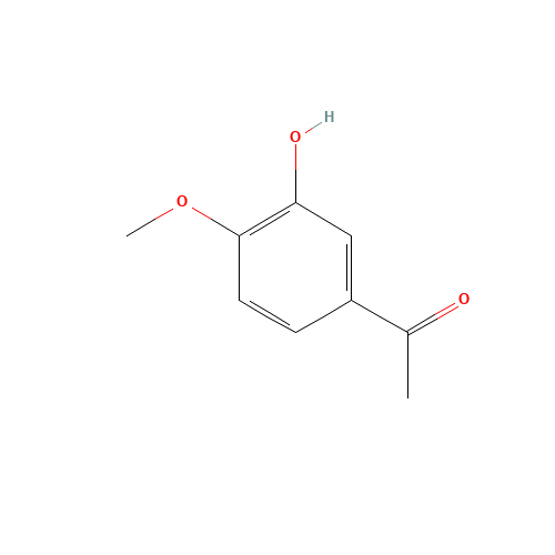 4-METHOXY-3-HYDROXYACETOPHENONE (CAS: 6100-74-9) - Chemical Structure and Molecular Formula 