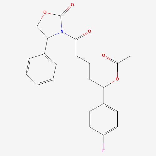 2-Oxazolidinone,3-[(5S)-5-(acetyloxy)-5-(4-fluorophenyl)-1-oxopentyl]-4-phenyl-,(4S)- (CAS: 433953-58-3) - Related Chemical Product