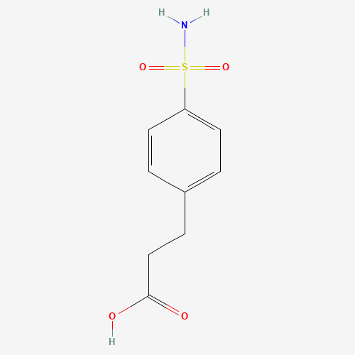 3-(4-SULFAMOYL-PHENYL)-PROPIONIC ACID (CAS: 90610-69-8) - Chemical Structure and Molecular Formula 