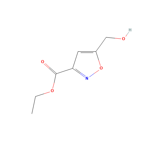 ETHYL 5-(HYDROXYMETHYL)ISOXAZOLE-3-CARBOXYLATE (CAS: 123770-62-7) - Chemical Structure and Molecular Formula 