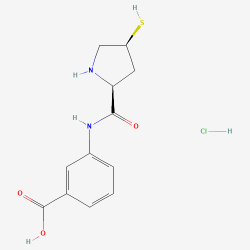 3-[(2S,4S)-4-Mercaptopyrrolidine-2-carboxamido]benzoic acid hydrochloride (CAS: 219909-83-8) - Related Chemical Product
