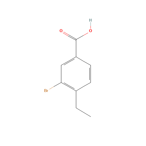 3-bromo-4-ethylbenzoic acid (CAS: 99548-53-5) - Chemical Structure and Molecular Formula 