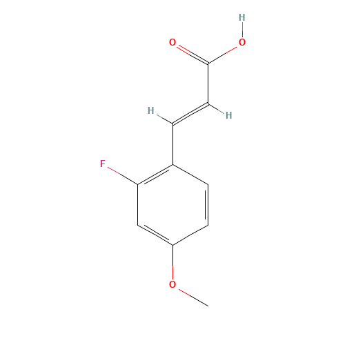 2-FLUORO-4-METHOXYCINNAMIC ACID (CAS: 696589-22-7) - Chemical Structure and Molecular Formula 